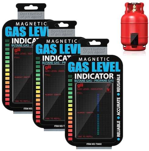 3 Pcs Magnetic Gas Bottle Level Indicator Gas Bottle Level Indicator Magnetic Gas Cylinder Tool for Propane Butane LPG Fuel Portable Fuel Level Sensor for Travel Camping Caravan Motorhome Travel