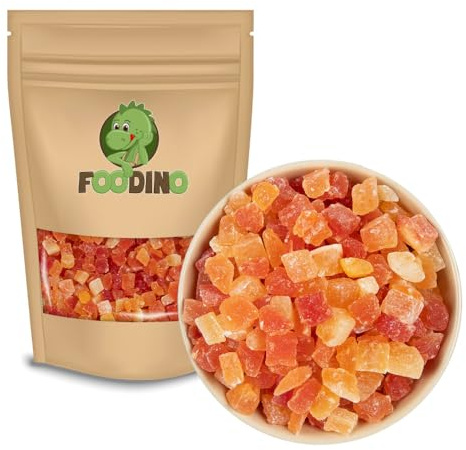 FOODINO 2,5kg Papaya Würfel getrocknet kandiert gesüßt