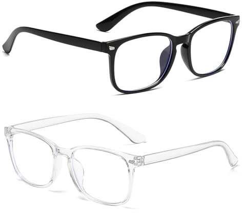 Generisch 2 Stück Blaulichtbrille | Blaulichtfilter Brille | Brille zum Schutz vor Blaulicht | Unisex Blaulichtbrille | Blaulicht Brille für Frauen & Männer