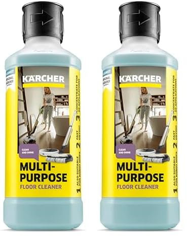 Kärcher Limpiador de Suelos Universal RM 536, Resultados sin Rayas en Todos los Suelos Duros, 500ml de Producto generan 40l de líquido Limpiador una Vez diluido (Paquete de 2)