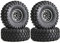 Nettoppo 4 STÜCKE 135Mm Metall 2.2 Beadlock Felge Reifen Satz für 1/10 RC Crawler Auto Axial SCX10 Wraith Capra TRX4 D90,B