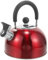 MOLUCKFU Stainless Steel Whistling Kettle Water Boiler Pot for Induction Gas Stoves Automatic Hooter for Safe Boiling Stylish Design for Tea Drink Preparation