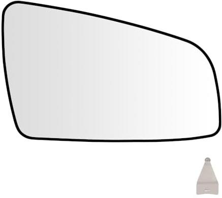 SENZEAL Cristal del Espejo Lateral del Pasajero Calefactado con Placa de Soporte para Opel Zafira B 2005-2008 1426545 1426546 (Derecho)