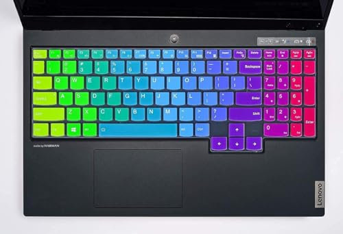 Cover in silicone per tastiera Lenovo Legion 5, Legion Slim 5I, Legion Pro 5I, Lenovo Loq & Legion Pro 7I, Lenovo Ideapad Gaming 3 3I da 15,6 e 16 (arcobaleno)