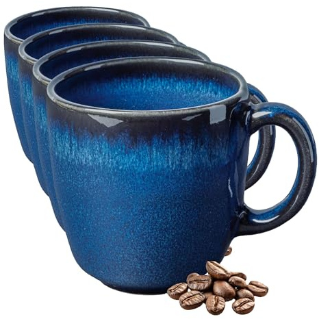 like. by Villeroy & Boch Lave - Tasse à café bleue, en grès (Lot de 4)