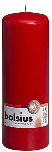 Bolsius Stumpenkerze, für Innen- und Außenbereich, 200 x 70 mm, rot