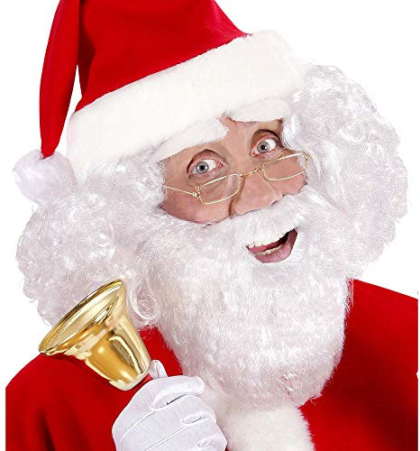W WIDMANN MILANO Party Fashion - Bart mit Schnurrbart | Für Weihnachtsmann, Nikolaus, Seemann und weitere Charaktere zu Weihnachten, Karneval und Mottoparty