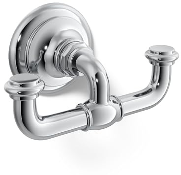 Kohler 72572-CP Artifacts® Double Robe Hook, Polished Chrome
