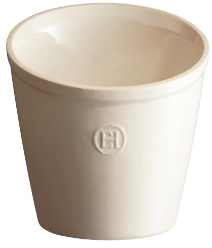 Emile Henry Eh020218 Pot à Ustensiles Céramique Beige Argile 14 X 14 X 16 cm