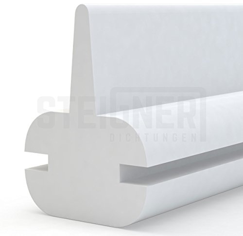 STEIGNER Duschdichtung Duschkabinen Dichtung 160cm SDD01 WEISS - Silikon Wasserabweiser Silikondichtung Dusche Dichtprofil Duschabtrennung Schwallschutz Glastürdichtung Duschkabine