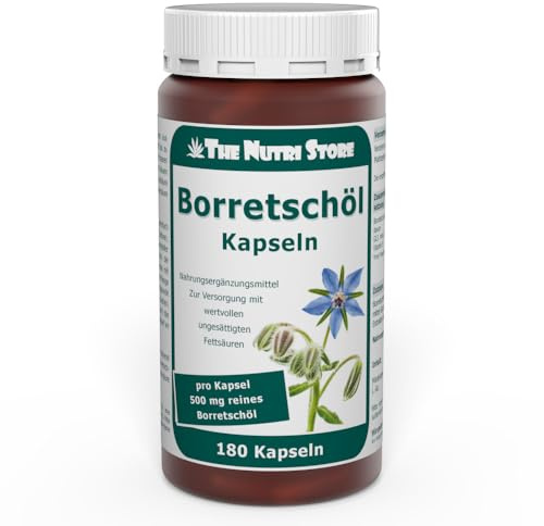 Borretschöl 500 mg Kapseln 180 Stk. - Zur Versorgung mit wertvollen ungesättigten Fettsäuren