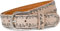 styleBREAKER Nietengürtel mit mehrfarbigen kleinen Nieten, Gürtel Kunstleder Einfarbig, kürzbar, Hüftgürtel Unisex 03010071, Farbe:Beige, Größe:80cm