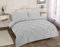 RAYYANLINEN 3PCs PINTUCK PLEATED DUVET COVER BEDDING SET WITH PILLOWCASES (Grey Silver, SINGLE)