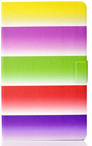 Cover Galaxy Tab E 9.6, Lspcase Custodia Portafoglio Samsung Tab E 9.6 Pollice Supporto Magnetica Case Flip Cover con Slot per Schede per Samsung Galaxy Tab E 9.6 SM-T560 / SM-T561 Arcobaleno