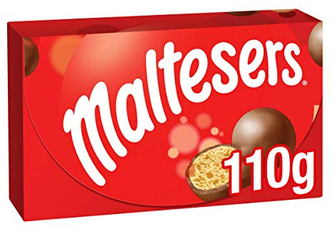Maltesers Milk Chocolate Crunchy Honeycomb Centre Sweets Gift Box 110g | Crunchy Chocolate Snacks, Festive Party Food Sweets, Ideal For Sharing With Friends, Luxury Crispy Chocolate Treat Box
