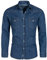 Rock Creek Herren Jeans Hemd Herrenhemd Denim Jeanshemd Vintage mit druckknöpfen Regular Fit Stehkragen Kentkragen Langarm H-199 Dunkelblau XL