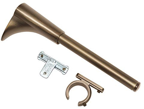 Gardinia Universal Träger 1-und 2-Lauf für Ø 25 mm Bronze 15 cm, Metall, 32213