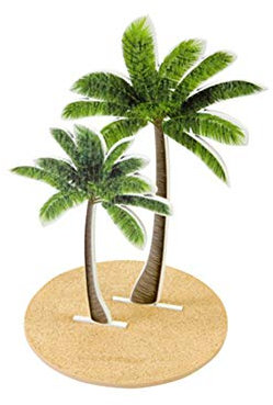 Générique Tendances Fêtes - DÉCO Table Palmiers sur Socle Sable 15X10CM