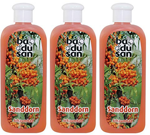 3er Pack Badusan Badezusatz Schaumbad Sanddorn 3 x 500 ml