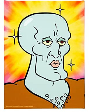 Hot Topic Spongebob Schwammkopf Handsome Squidward Mini-Leinwandkunst, mehrfarbig