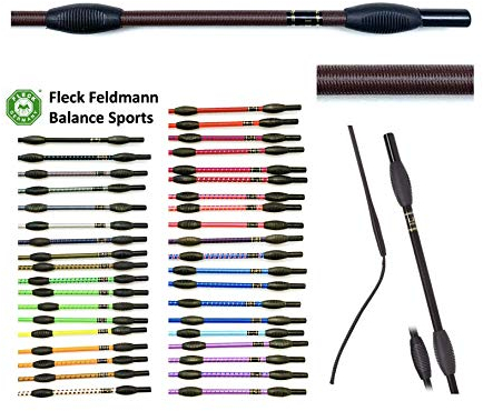 JA Horse Fleck Feldmann Balance Sports Dressurgerte Gerte Reitgerte (120 cm, Dunkelbraun Mokka)
