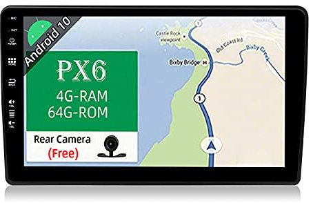 JOYX PX6 Android 10 Autoradio Passt für Audi A4 (2003-2011) - [4G+64G] - Kamera Canbus KOSTENLOS - 2 Din - 9 Zoll - Unterstützen DAB Lenkradsteuerung 4G WiFi BT4.0 Carplay Android Auto HDMI 4K-Video
