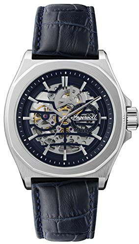 Ingersoll 1892 Automatikuhr The Orville für Herren mit marineblauem Zifferblatt und marineblauem Lederarmband I09306