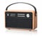 Roxel Retro D1 Vintage DAB+/FM Radio Wireless Speaker | Bedside Alarm Clock with Sleep Function. Rustic Exterior, Mains and USB Rechargeable, TF card, AUX and USB Compatible (Oak)