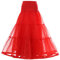 Damen A-Linie Swing Langer Petticoat Solid Plissee Unterrock Mesh Tüll Tutu Rock Elastisch Hohe Taille Fließender Rock Ballkleid Hochzeitskleid Rock Rot Klein/Mittel