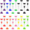 JAPCHET Lot de 20 sabliers de 3 Minutes, 10 Couleurs, pour la Maison, Le Bureau, la Cuisine, la Salle de Classe