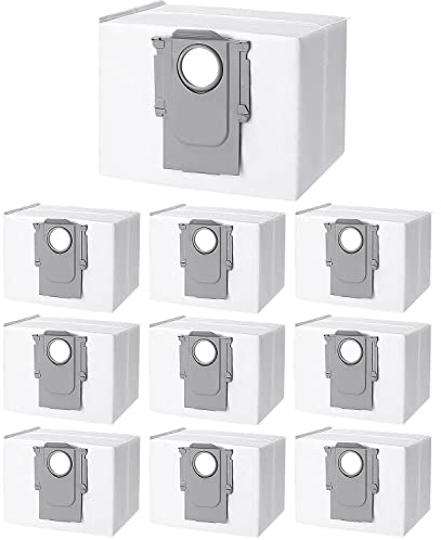 10 Bolsas de Repuesto Aspiradoras Compatibles con Roborock S8+/S8 Pro Ultra/S7 MaxV Ultra/S7 Pro Ultra/Q7+/Q7 Max+/Q5+/T8,Accesorios Bolsa de Polvo para Roborock Automáticas Aspirador