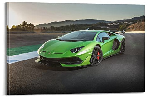 Super-Auto-Poster für Lamborghini Aventador SVJ, dekoratives Gemälde, Leinwand, Wand- und Kunstbild, Familien-Schlafzimmer, Dekoration, 40 x 60 cm