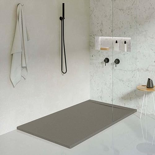 KOES - Piatto Doccia in Resina Serie LIENA – 100x120 – Grigio quarzo RAL 9003 - Visualizza tutte le opzioni di acquisto