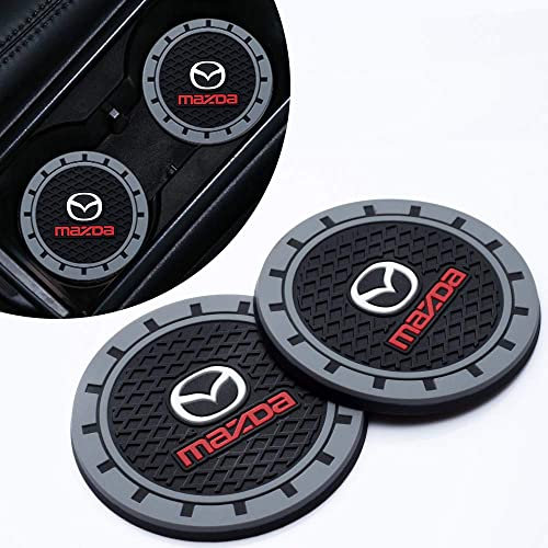 JOEBO 2 Stück Auto-Untersetzer, Universal-Auto-Getränkehalter-Untersetzer, schwarzer Auto-Getränkehalter-Einsatz, for Mazda Cx7 Cx5 Cx9 Cx-5 Cx3 Mx-5