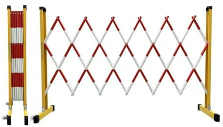 XYXHEII Mobile Barricade System 1.2x3m, Erweiterbar Verstellbar Tragbar Expandierbares Absperrgitter, Faltbare Mobile Sicherheitsbarriere, Flexibler Ausziehbarer Zaun