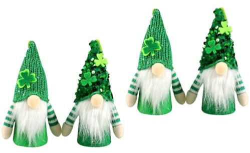 ABOOFAN 4 Stück Puppe Ornament Gnom hängen für zu Hause Christbaumschmuck st. Patricks Zwerg-Anhänger st. Puppe im Patrick's Day-Stil Weihnachtsbaum Dekorationen Irland Yingschi