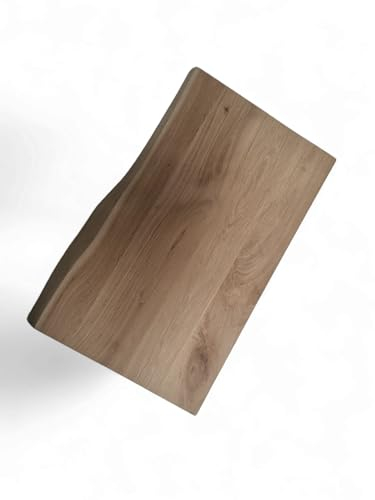 Waschtisch Eiche Platte Natur Holzplatte massiv Holz Aufsatzbecken Waschbeckenplatte Naturkante 60 cm Lang Neu