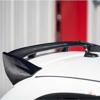 HCGLED Auto Heckspoiler für FIAT 500 595 Abarth 2010-2020, Schwarz, Aluminium, Premium-Material, Selbstklebend