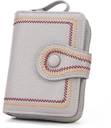 RNIEGA Geldbörse PU Leder für Damen, Portemonnaie Klein mit RFID Blockierung, Geldbeutel für Frauen in Sehr Schöner Farbe, Mini Portmonee mit 1 ID Fenster