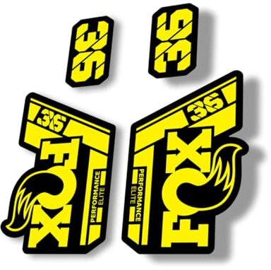 Fork Replacement Decal Sticker Compatibale for Fox 36 2021 Elite Performance Series Yellow (Matte)
