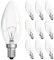 Morotty E14 Candle Bulbs Dimmable Warm White 2700K, 580LM, AC 230V, E14 SES C35 Candle Bulbs Small Screw, Light Bulb for Chandelier, Wall Lamp, Ceiling Light, 10 Pack