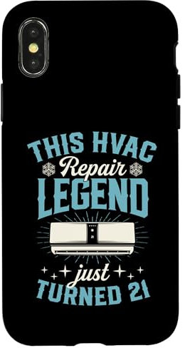 iPhone X/XS This HVAC Repair Legend Just Turned 21 Years Birthday Party Case