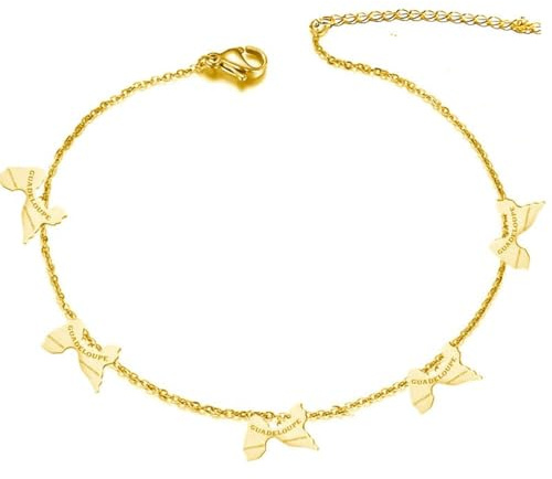 Chaîne de Cheville Acier Inoxydable Or Guadeloupe