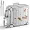 V.R.HOPE Hülle Kompatibel mit AirPods 4 Case Cover, Funny Suitcase Design Schutzhülle für Airpods 4 Generation 2024, Cute Fashion Protective Hard Case mit Cleaner Kit und Karabiner- Silber