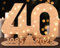 Giftota 2025 Livre d'or en Bois pour Femmes et Hommes - Numéro 40 Cadeau en Argent - Cadeau de 40e Anniversaire avec LED Lumières - 40e Décorations en Bois - Panneau de Bois - Cadeau Personnalisable