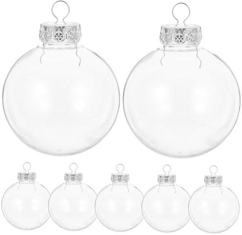 GRIRIW Hohle Weihnachtskugeln 8 cm 20 Stück Weihnachtsbaum-dekorationskugeln für Partyzubehör