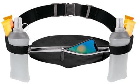 Ceinture Running Course à Pied – Performance, Praticité et Confort, Sac Banane Sport Belt Gourde Souple Porte Bidon Poche Etanche Homme Femme pour Smartphone Jogging Marque Française