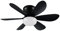 Reality Leuchten LED Deckenventilator mit Beleuchtung Lund R67462132, Kunststoff Schwarz matt, 3 Geschwindigkeiten, Sommer- Winterbetrieb, Fernbedienung, Dimmer, Timer, Nachtlicht, Lichtfarbe