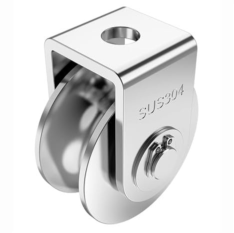 Flaschenzug-Heben, Flaschenzugblock U Flaschenzugrolle aus Edelstahl 304, Duplexlager, geräuscharmes Hochleistungs-Rillenrad, Tragkraft 400 kg/880 Pfund(54mm H type)