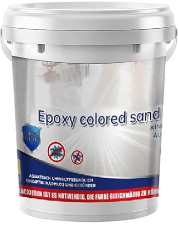 Generisch Pintura epoxi para suelos – Pintura epoxi | autonivelante brillante aspecto mármol a base de agua antideslizante para hormigón, azulejos, encimeras de madera